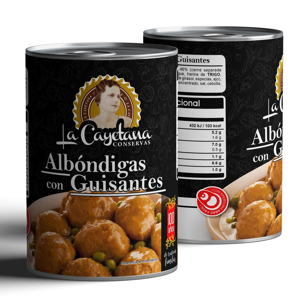 [HC.101.0001] Albóndigas con Guisantes 415g