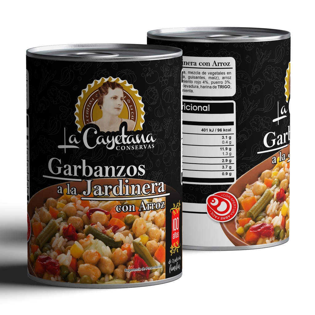 [HC.101.0023] Garbanzos a la Jardinera 415g