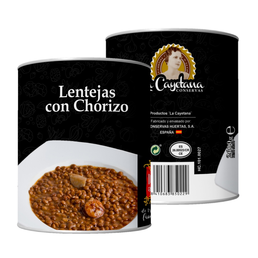 [HC.101.0027] Lentejas con Chorizo 2600g