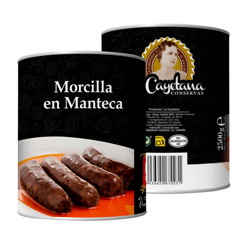 [HC.101.0042] Morcillas en Manteca 2600g